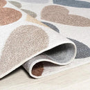 JONATHAN Y Machine-Washable Ivory/Blue/Orange Runner Rug, 2x8, Dila Modern Hearts Geometric, Kids & Novelty, Vintage, Bedroom, Kitchen, Living Room, Easy-Cleaning, Non-Shedding (KDW101A-28) by CozyNest Decor