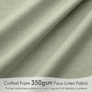 MIULEE 100% Blackout Curtains 84 Inch Long 2 Panels for Bedroom, Thick Luxury Faux Linen Black Out Curtain Room Darkening Back Tab Pleat Window Textured Drapes with Hooks for Living Room, Sage Green by CozyNest Decor