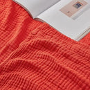EMME Cotton Throw Blanket - 100% Muslin Soft, Breathable Gauze - All Season, Lightweight - Pre-Washed - Orange Rust, 50"x70" by CozyNest Decor
