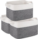 OIAHOMY 3 Pack Storage Basket for Organizing, 13''X9.85''X8.7'' Woven Storage Bins with Handles, toy organizers,Stylish Room Decor, Black variegated by TinyTreasures Baby Boutique