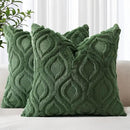 decorUhome Throw Pillow Covers 24x24 Inch Set of 2, Soft Plush Decorative Faux Fur Forest Elf Solid Couch Pillow Covers, Accent Farmhouse Neutral Square Euro Pillow Cases for Sofa Bed Living Room by CozyNest Decor