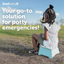 Jool Baby Portable Potty Training Chair with Travel Bag and 30 Liners, Foldable, Indoor/Outdoor Use, Camping (Aqua) by TinyTreasures Baby Boutique