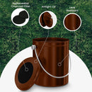 Utopia Kitchen Compost Bin for Kitchen Countertop, 1.3 Gallon Compost Bin for Kitchen with Lid, Includes 1 Spare Charcoal Filter (Copper) by GreenHaven Gardens