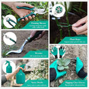 FiveJoy Garden Tool Set, 11 PCS Aluminum Gardening Hand Tools with Tote Bag, Ergonomic Handle, Gift for Women, Men, Mom, Dad, Garden Starter Kit by GreenHaven Gardens