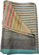 Alpaca Wool Throw Blanket | Super Soft, Lightweight, Breathable and Hypoallergenic | Non-Itchy or Scratchy (Green Gray Varicolored, Queen (U.S. Standard)) by CozyNest Decor