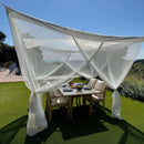 Mosquito Net for Patio 10 x 10 FT | Very Large Sizes & Fabric Designed for Outdoors | Insect House Screen Netting for Gazebo, Porch & Garden Terrace | White Outside Canopy Bug Protection by GreenHaven Gardens