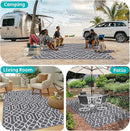 HEBE Outdoor Rug Waterproof 5x8, Reversible Plastic Straw Rug RV Camping Rug, Indoor Outdoor Patio Mat Clearance, Outside Carpet for Porch,Deck,Camper,Balcony,Backyard,Picnic by GreenHaven Gardens
