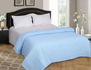 Elvana Home 100% Cotton Bed Blanket, Breathable Bed Blanket Twin Size, Cotton Thermal Blankets Twin, Perfect for Layering Any Bed for All Season, Light Blue by CozyNest Decor