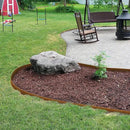 KOL Weather Resistant Steel Flexible Garden Lawn Edging, 10-Pack Pre-Rusted Metal Landscape Edging Strips - Heavy Duty Hammer-in Border with 11 Clips - 16-Gauge - 40" L x 4.5" H (33FT Total Length) by GreenHaven Gardens