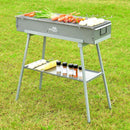 Charcoal Grills Commercial Quality Portable Multiple Size Hibachi BBQ Lamb Skewer Folded Camping Barbecue Grill for Garden Backyard Party Picnic Travel Outdoor Cooking Use(31.6x10.3x5.1 inch) by GreenHaven Gardens