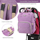 Diaper Bag Backpack, Diaper Bags for Baby Girls Boys, Baby Bags for Moms Dads, Nappy Changing Bag with Insulated Pockets,Multi-functional Waterproof Backpack with Stroller straps-Purple by TinyTreasures Baby Boutique
