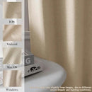Full Blackout Privacy Curtains, 240 Inch Extra Wide Linen Blend Drapes, Pinch Pleat Window Drapery for Room Divider Storage/Space Room Separation, 1 Panel, W 240" x L 96", Sand Beige by CozyNest Decor