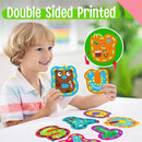 26PCS Kids Lacing Cards, 26 Double Sided Uppercase Sewing Cards with 26 Colorful Laces, Imagination Development Lacing Toys Games for Children Educational and Learning Activity by TinyTreasures Baby Boutique