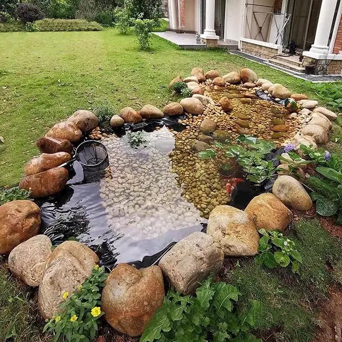 10 x 15 FT Pond Liner, 20 Mil Fish Pond HDPE Liner, Pond Liners for Outdoor Ponds, Koi Ponds, Garden Fountain, Waterfall, photo 5 of 9