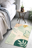 Lahome Green Washable Area Rug - 2x3 Botanical Print Small Rug Modern Abstract Non-Slip Minimalist Art Area Rug Accent Distressed Throw Rugs Floor Carpet for Living Room Bedroom Entryway Rug by TinyTreasures Baby Boutique