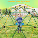 Climbing Dome, 10FT Dome Climber with Hammock & Swing for Kids 3-10, Kids Outdoor Jungle Gym Supports 1000lbs, Easy Assembly Playground Jungle Gym Backyard Play Equipment, Yellow+Green by TinyTreasures Baby Boutique