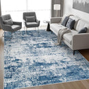 6x9 Area Rug Living Room Rug: Washable Modern Abstract Soft Thin Rug Indoor Floor No Slip Stain Resistant Carpet for Bedroom Dining Room Farmhouse Nursery Home Office - Blue by TinyTreasures Baby Boutique