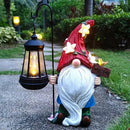 Solar Garden Gnomes Statue with Succulent and 4 LED Lights - Solar Lantern Gnomes Decorations for Yard Outdoor gnome Decorations for Garden, Patio Gnome Gifts for Mom by CozyNest Decor