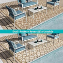HEBE Outdoor Rug Waterproof 6x9, Plastic Straw Rug Camping Rug, Reversible Outdoor Patio Rugs RV Mat Clearance, Indoor Outside Floor Carpet for Porch,Deck,Camper,Balcony,Backyard by GreenHaven Gardens