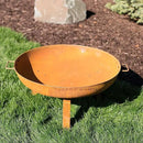 Sunnydaze 30-Inch Cast Iron Heavy-Duty Fire Pit for Outside - Wood-Burning Outdoor Fire Pit Bowl with Handles - Oxidized Finish by GreenHaven Gardens