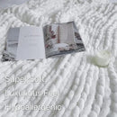 Maetoow Chenille Chunky Knit Blanket Throw （40×50 Inch）, Handmade Warm & Cozy Blanket Couch, Bed, Home Decor, Soft Breathable Fleece Banket, Christmas Thick and Giant Yarn Throws, White by CozyNest Decor