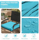 Patio Chair Cushions 17 X 16 X 3 Inch Waterproof Outdoor Seat Cushions for Patio Furniture, Outdoor Sofa Couch Pads with Ties & Handle, Set of 2, Lake Blue by GreenHaven Gardens