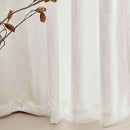 MYSKY HOME Extra Long Curtains for Living Room, Soft Cotton Fabric Boho Window Curtain Drapes Light Filtering Semi Sheer Backdrop Panels, 50 x 102 Inches, Natural, 2 Pieces by CozyNest Decor