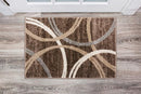 Rugshop Modern Wavy Circles Design Area Rug 2' x 3' Brown by TinyTreasures Baby Boutique