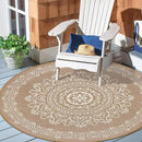 Pauwer Waterproof Outdoor Rug 8ft, Reversible Plastic Straw Patio Camping Rug, Indoor Outdoor RV Mat Carpet for Deck, Camper, Porch, Balcony, Backyard, Picnic, Floral Brown by GreenHaven Gardens