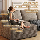 108" Sectional Couches for Living Room Modern Modular Sofa with L-Shape Couchs Upholstered Boneless Couch Deep Seat Sectional Couch with Chaise (Camel, Right Facing Chaise+2Seaters+1Ottoman) by CozyNest Decor