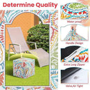 Juexica 2 Pack Ottoman Poufs Indoor Outdoor Inflatable Ottoman Stool Cube Pouffe Square Footstool with Handle for Patio Garden Home Boho Decorative Living Room, Bedroom(16 x 16 x 16 Inches) by CozyNest Decor