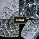 6-Lights Crystal Flush Mount Chandelier Light Fixture with K9 Crystals Modern Ceiling Lights Elegant Pendant Lamp for Bedroom,Hallway,Bar,Living Room,Dining Room,H5.9 xW20 (Bulbs Not Included) by CozyNest Decor
