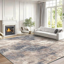 AMADA HOMEFURNISHING 9x12 Large Area Rug, Modern Abstract Living Room Rug with Non-Slip Backing & Short Pile, Washable Rug with Abstract Pattern for Living Room, Bedroom and Dinning Room, Brown by TinyTreasures Baby Boutique