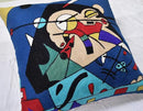 Kandinsky Modern Pillow Cover - Blue Harmony | Abstract, Contemporary, Mid Century Chair Cushion | Handmade Wool Size 18x18 by CozyNest Decor