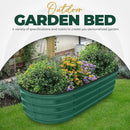 Utopia Home Galvanized Raised Garden Bed, 4 by 2 by 1 feet Lightweight Planter Boxes Outdoor with Easy Assembly, Large Garden Bed for Vegetables, Fruits, Flowers, Green by GreenHaven Gardens