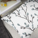 YOUR SMILE Classical Embroidery Jacquard Farmhouse Oblong Rectangle Chenille Teal Leaf Decorative Throw Pillow Case,12x20 inch by CozyNest Decor