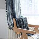 Sutuo Home Black Boho Curtain 84 Inches Length, Sheer Crochet Lace Handmade Tassels Knitted Window Treatment Vintage Rustic Bohemian Farmhouse Drape for Bedroom Rod Pocket 1 Panel 59" W x 84" L by CozyNest Decor
