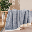 NEXHOME PRO Super Soft Throw Blankets, Cozy Warm Blankets Knit Blanket for Women, Fuzzy Plush Lightweight Throws for Couch, Sofa, Bed, Picnic, Heather Blue White, 50 x 60 inches by TinyTreasures Baby Boutique
