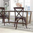 EMMA + OLIVER 2-Pack Walnut X-Back Chair by CozyNest Decor