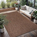 Washable Indoor Outdoor Rug Weather Resistant Carpet Modern Solid for Porch Deck Balcony Backyard Patio Rug 5x7 Gold Brown by CozyNest Decor