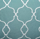 MIUCO Moroccan Embroidered Semi-Sheer Curtains Faux Linen Grommet Curtains for Living Room 52 x 84 Inch 2 Panels Set, Teal by CozyNest Decor