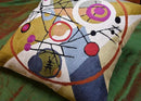 Kandinsky Abstract Throw Pillow Cover - Circles | Modern Couch & Outdoor Pillow | Mid Century Chair Cushions | Handmade Wool Size 18x18 by CozyNest Decor