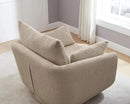 360° Swivel Accent Armchair Set of 2, 39.3" Oversized, Sherpa Boucle Fabric Sofa Chair with Removable Back & Arm Pillows, Swivel Chairs with Cozy Soft Padded, No Assembly Required, Camel by CozyNest Decor