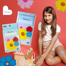 BioSwiss Bandages, Flowers Shaped Self Adhesive Bandage, Latex Free Sterile Wound Care, Fun First Aid Kit Supplies for Kids and Adults, 50 Count by TinyTreasures Baby Boutique