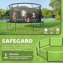 14FT 12FT 10FT 16FT Trampoline with Safety Enclosure, Anti-Rust Coating – ASTM Certified, Heavy-Duty Outdoor Trampoline with Ladder – for Kids & Adults by TinyTreasures Baby Boutique