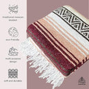 Traditional Handwoven Mexican Blanket, Large Falsa Serape - Soft & Durable Yoga Blanket - Vibrant Beach, Picnic & Camping Blanket - Lightweight Boho Throw 70"x50" by CozyNest Decor