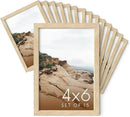 Haus and Hues 4x6 Natural Oak Wood Photo Frame Set of 15 - Mini Picture Frames Bulk Gallery Set - Premium Bulk Picture Frames 4x6 for Stylish Photo Gallery Wall Frame Set - Ideal for Home & Office by CozyNest Decor