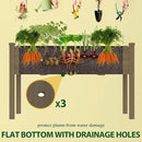 MUPATER 4'x2' Raised Garden Bed, Elevated Planter Box with Drainage Holes for Herbs and Vegetables, Raised Garden Bed with Four Legs for Garden, Patio and Greenhouse, Brown by GreenHaven Gardens
