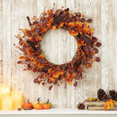 Glitzhome 22" D Fall Eucalyptus Berry Wreath, Artificial Wreaths Rustic Hanging Ornaments for Fall Front Door Wall Decor by CozyNest Decor