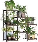 Metal Plant Stand Indoor Outdoor Plant Shelf Stand, 3 Tiers 7 Pots Potted Flower Plant Stands for Indoor Plants Multiple, Plant Shelves Stands Rack for Patio, Balcony, Living Room by GreenHaven Gardens
